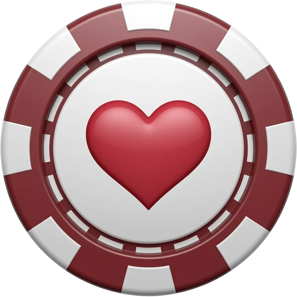 Hayır bak poker çipi içinde kalp olsun emoji