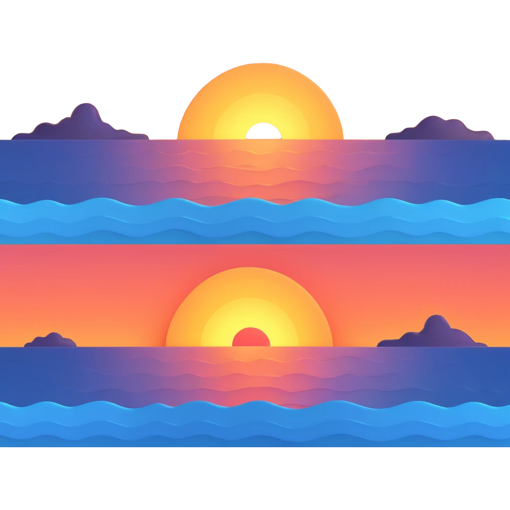 ocean sunset horizon emoji