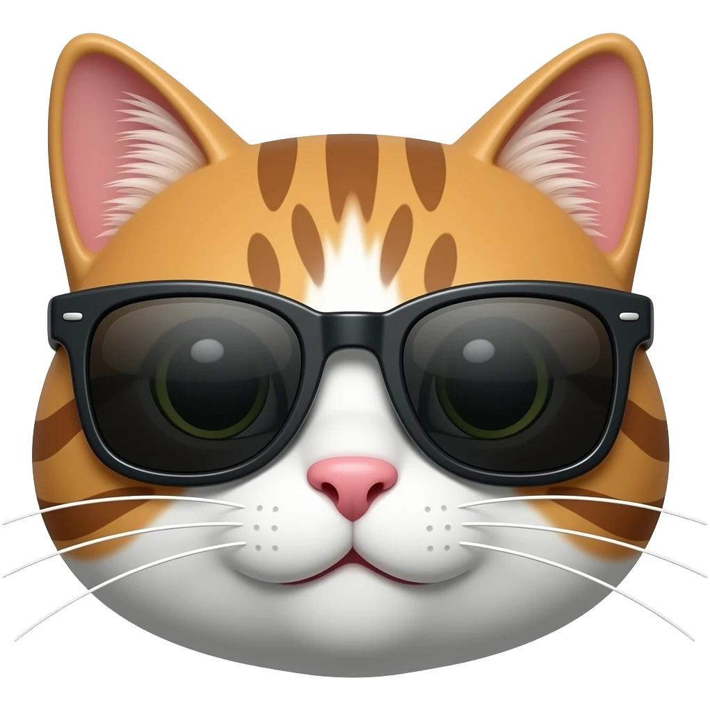 Cat wearing sunglasses emoji