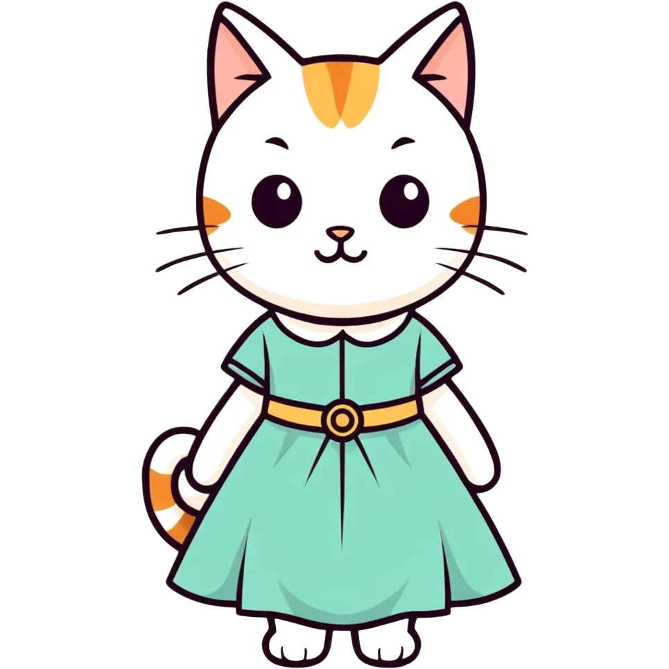Cat with dress of judo emoji