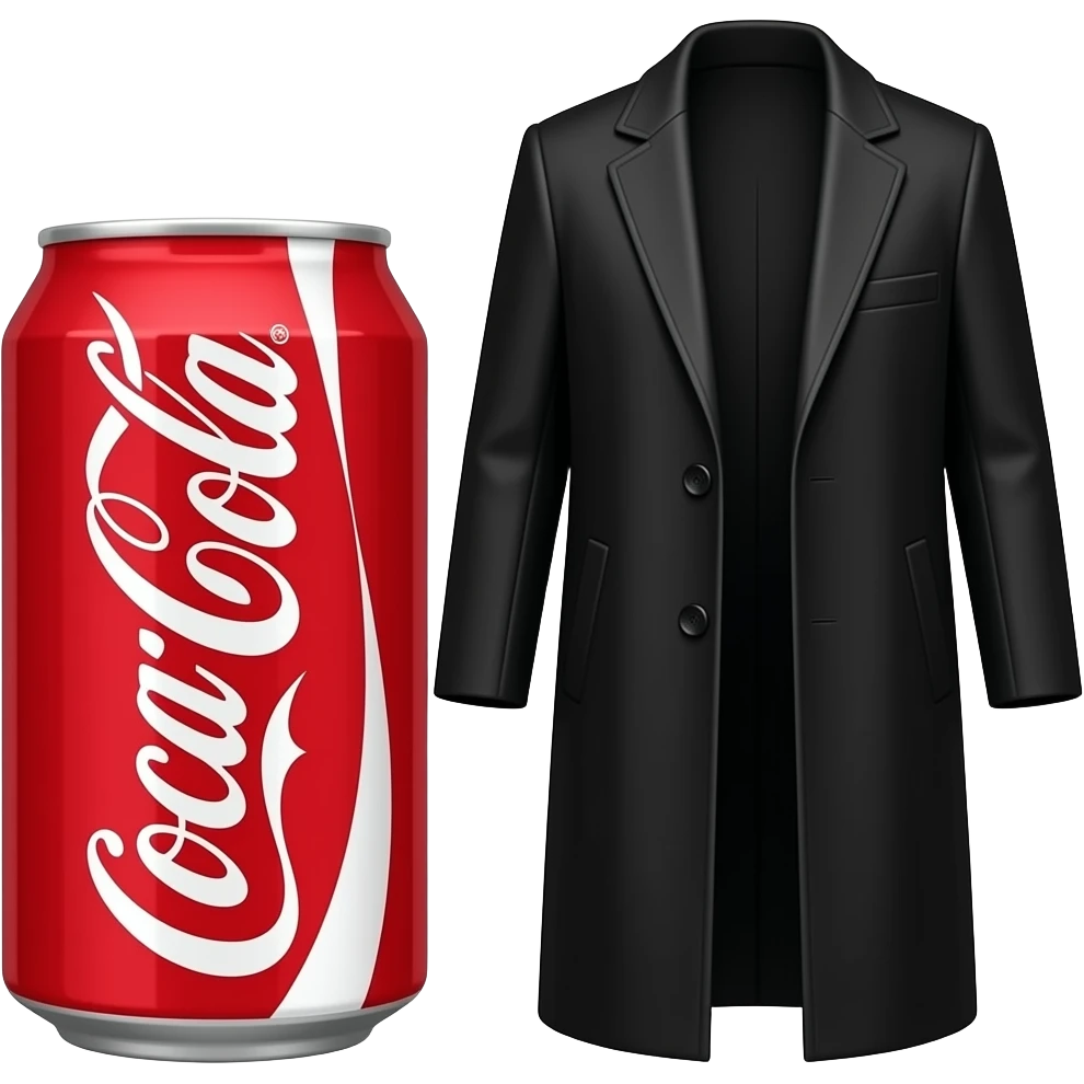 Diet coke and coat emoji