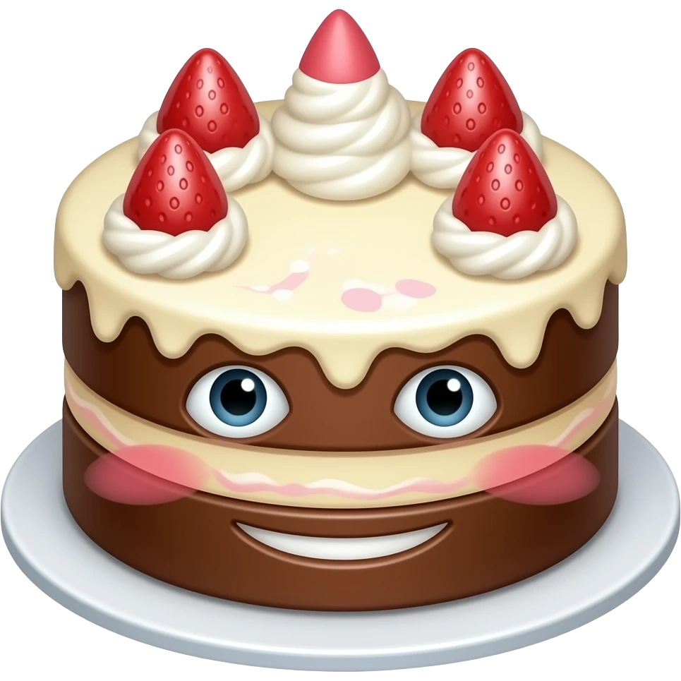 Face covered in cake emoji