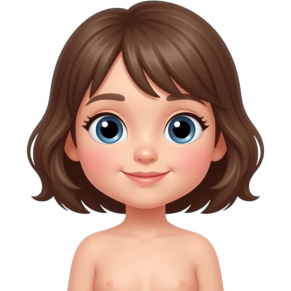 Little girl naked emoji