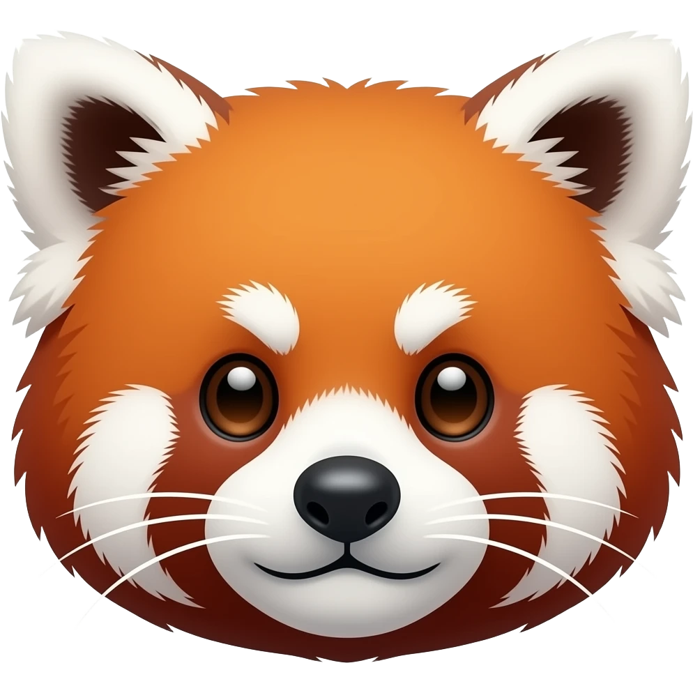 Un panda roux l'animal  juste la tête emoji