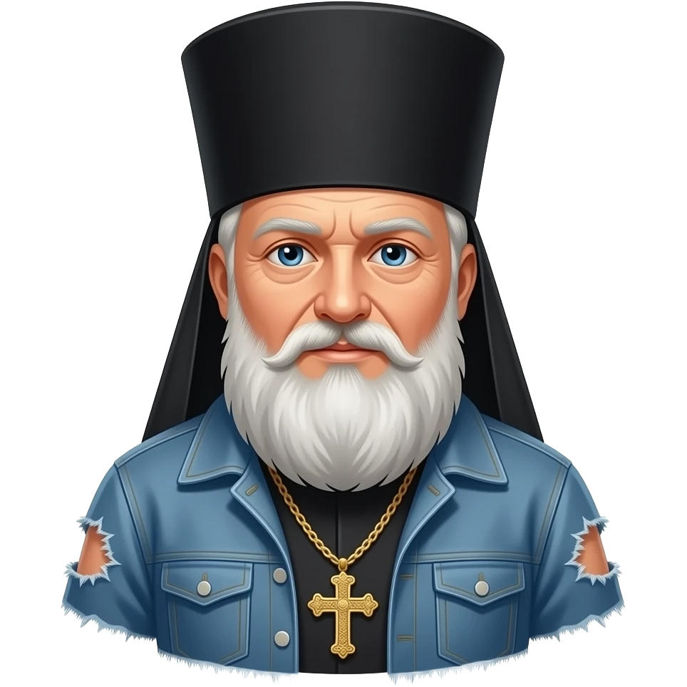 Patriarch Kirill in torn clothes emoji