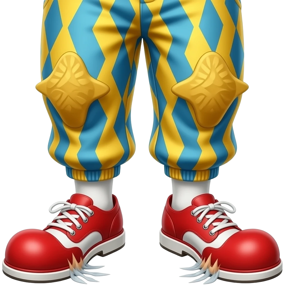 toes ripping of clown shoes emoji