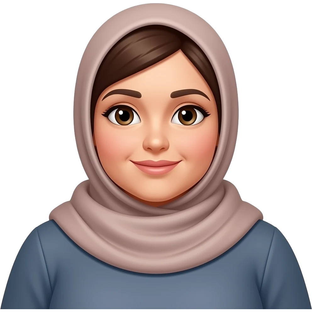 kilolu kumral türbanlı kadın emoji