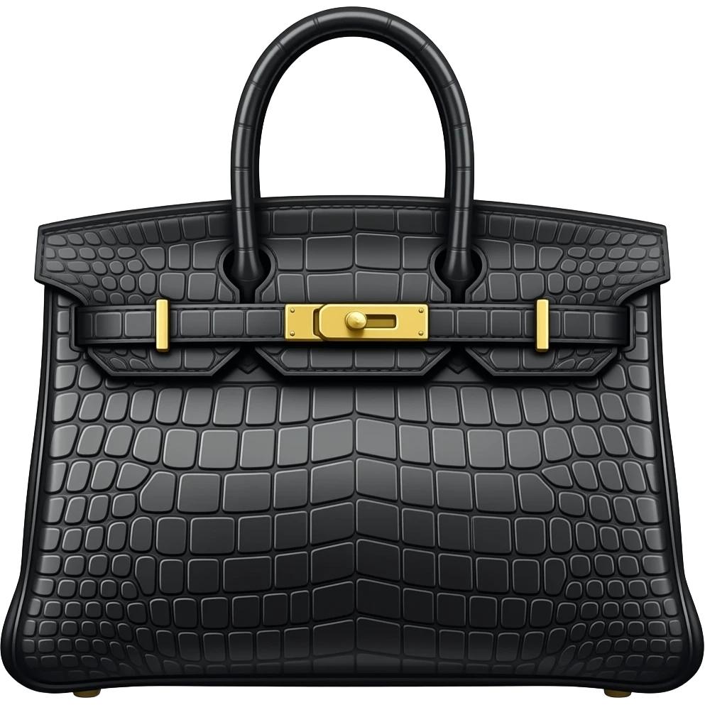 black croc hermes birkin bag gold hardare emoji