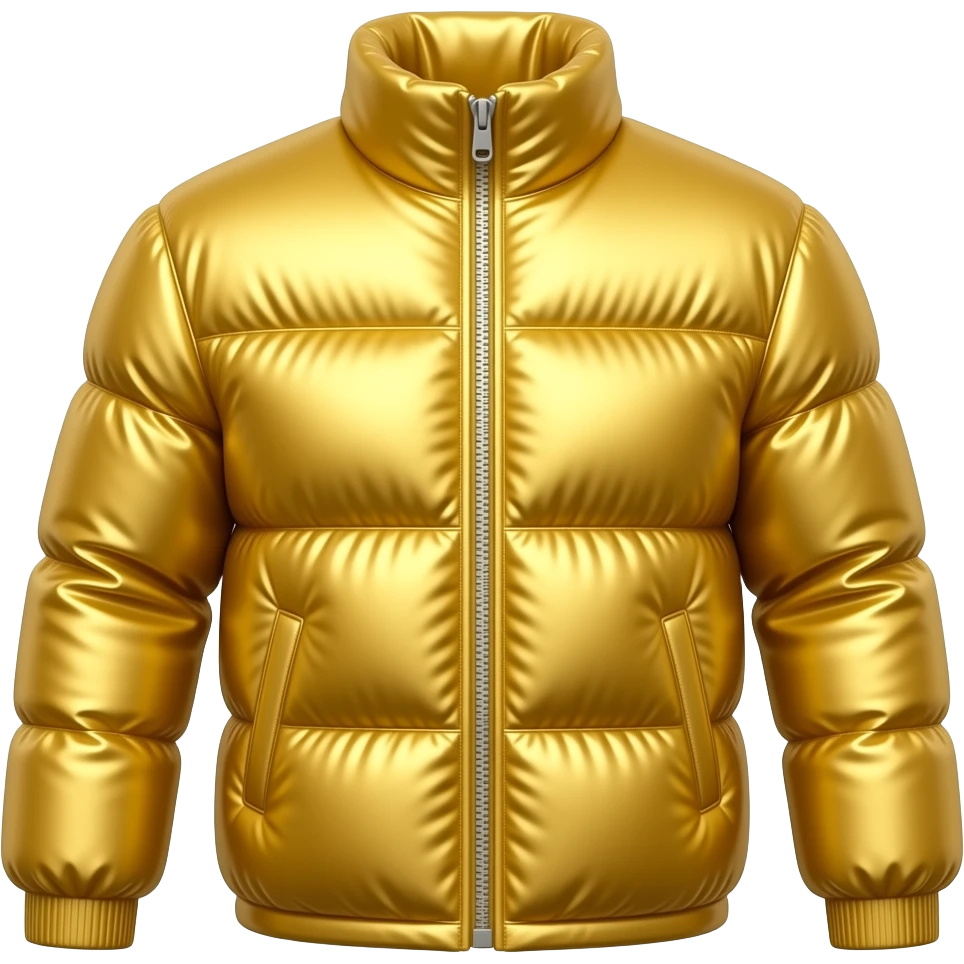 Gold puffer jacket emoji