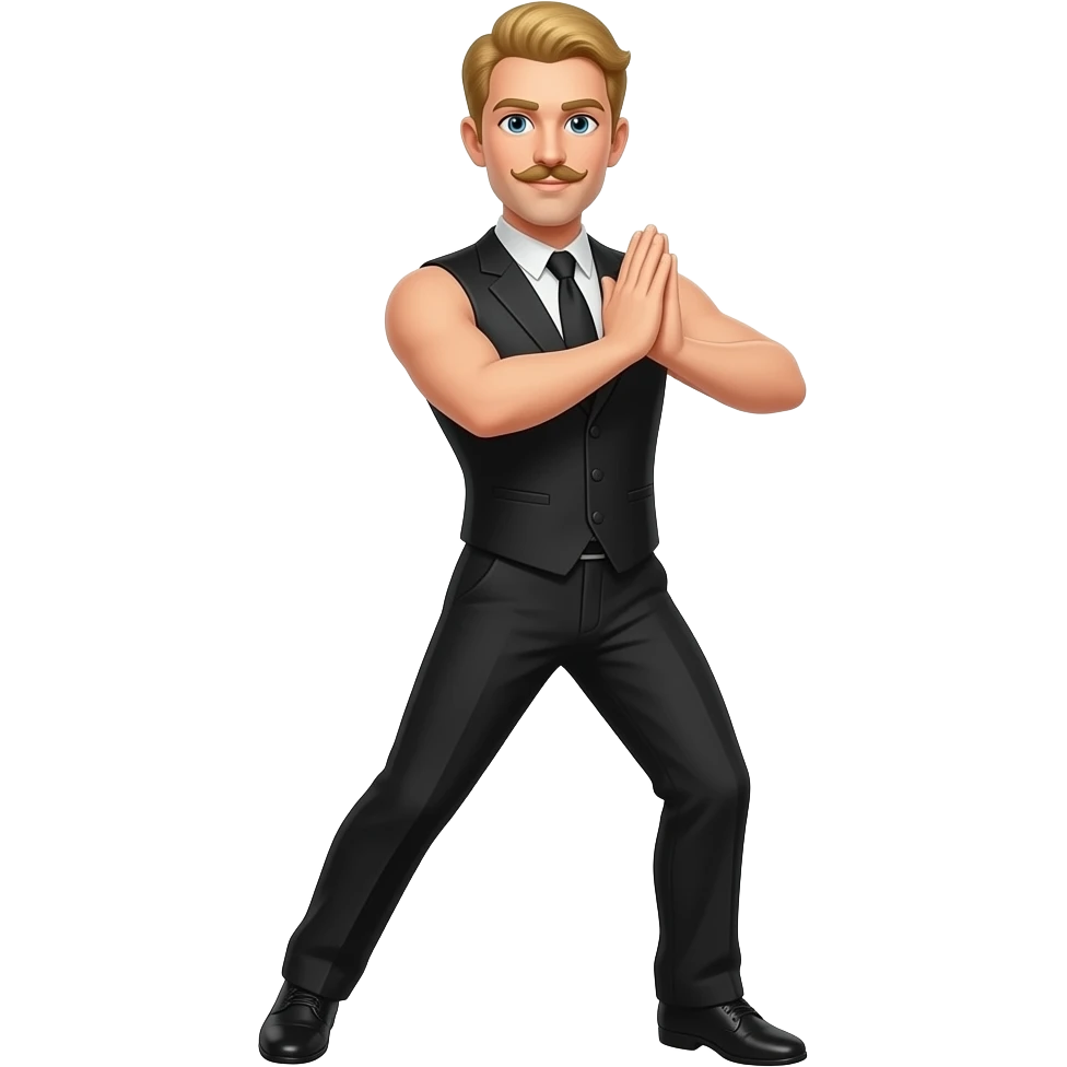 Danseur 🕺🏼 blond  with a moustache emoji