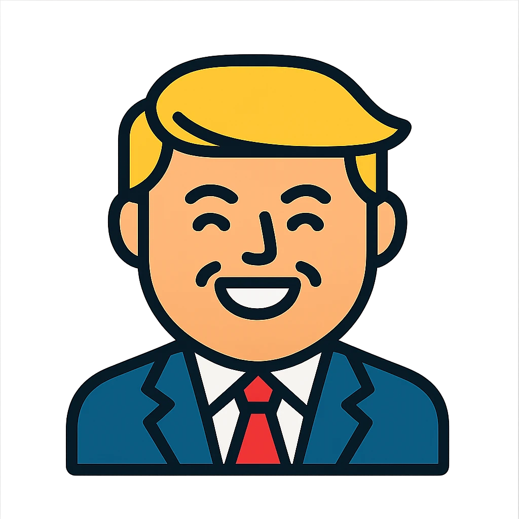 President Trump happy emoji