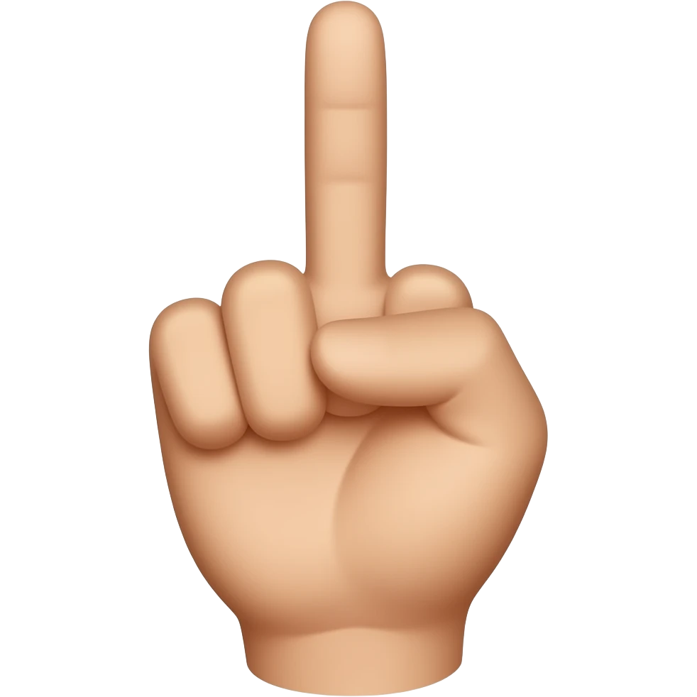 Middle finger emoji