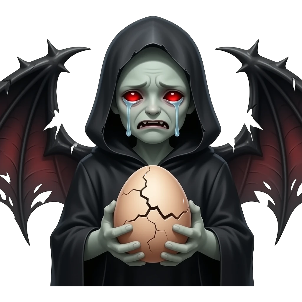 egg fiend evil criying monster emoji