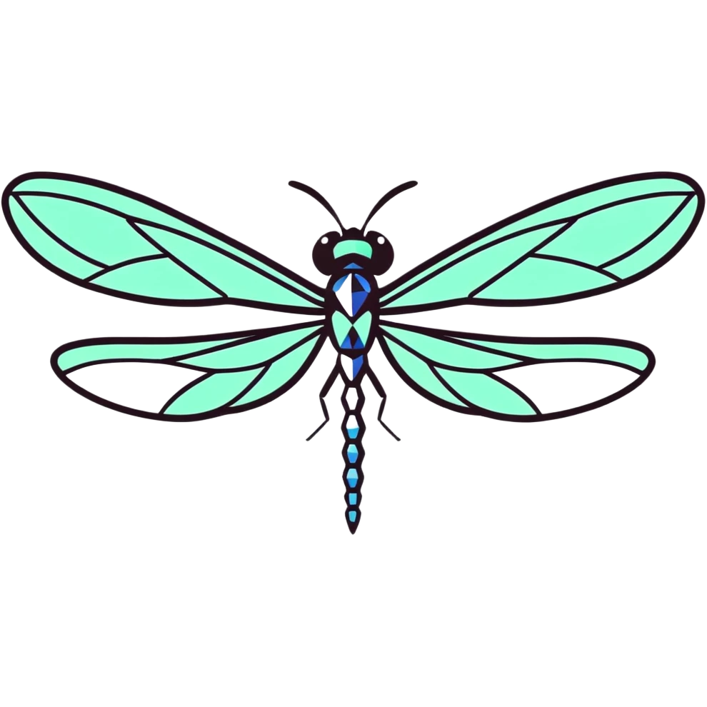 A dragonfly made of diamonds emoji