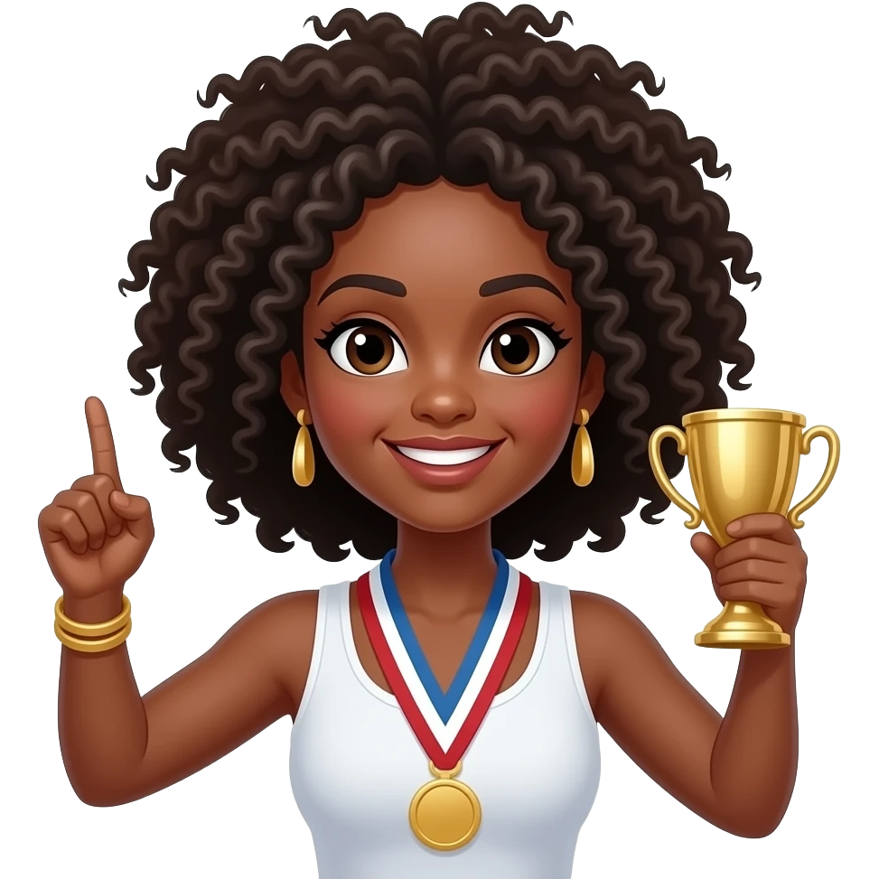 A black Caribbean woman wining emoji