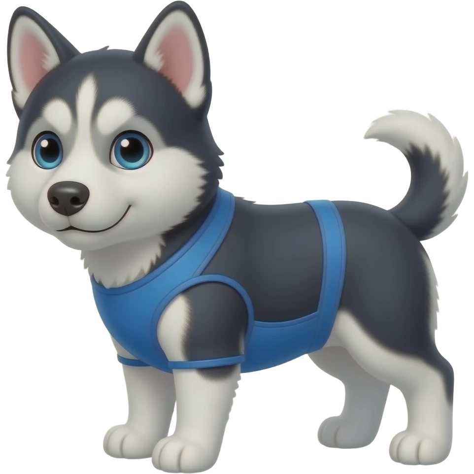 спортивный щеночек Хаски emoji