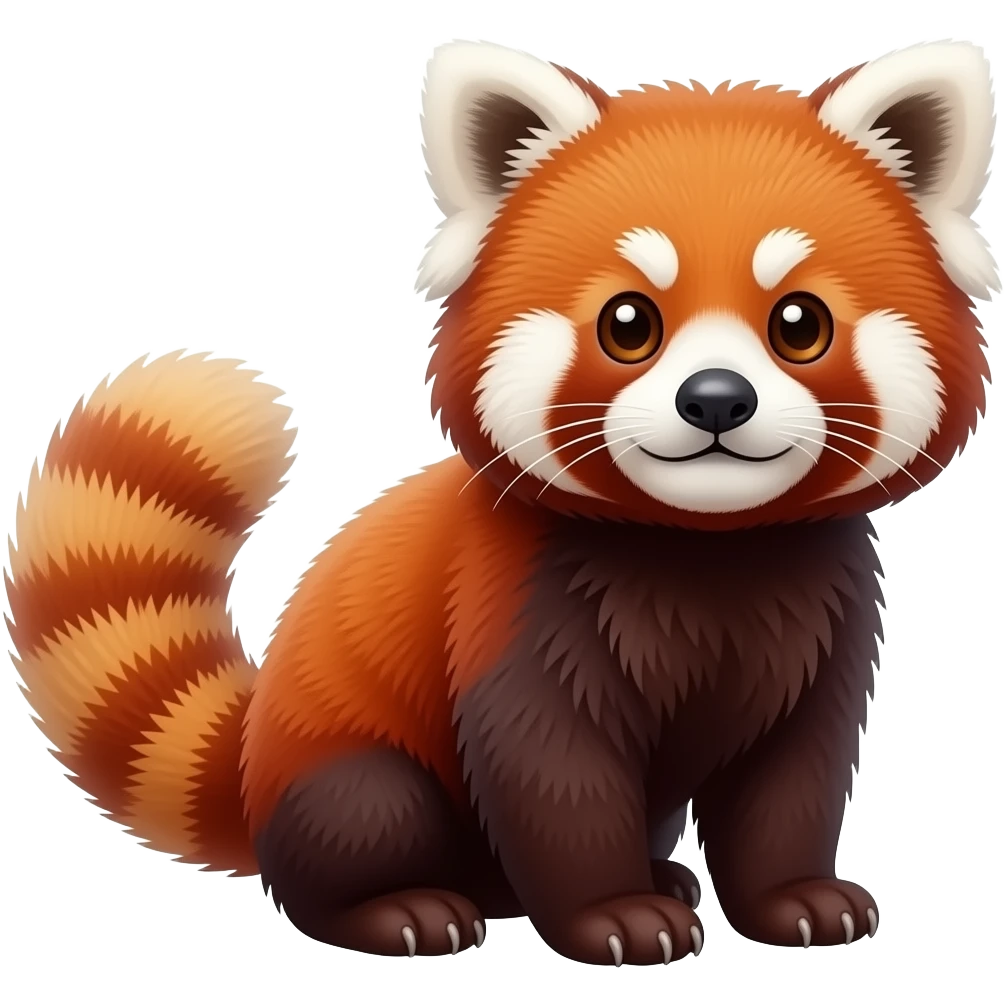 shy red panda emoji