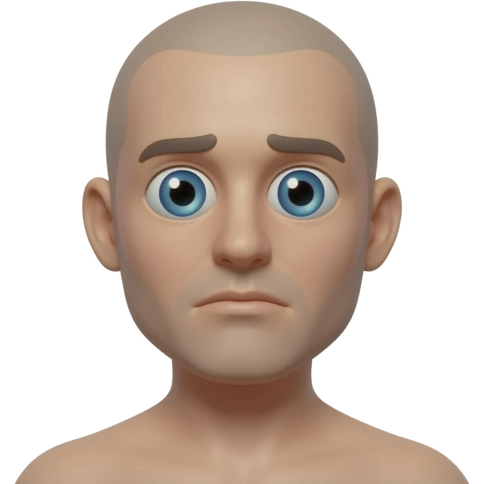 "A stylized, glossy 3D emoji with wide, swirling hypnotic eyes and a dazed expression." emoji