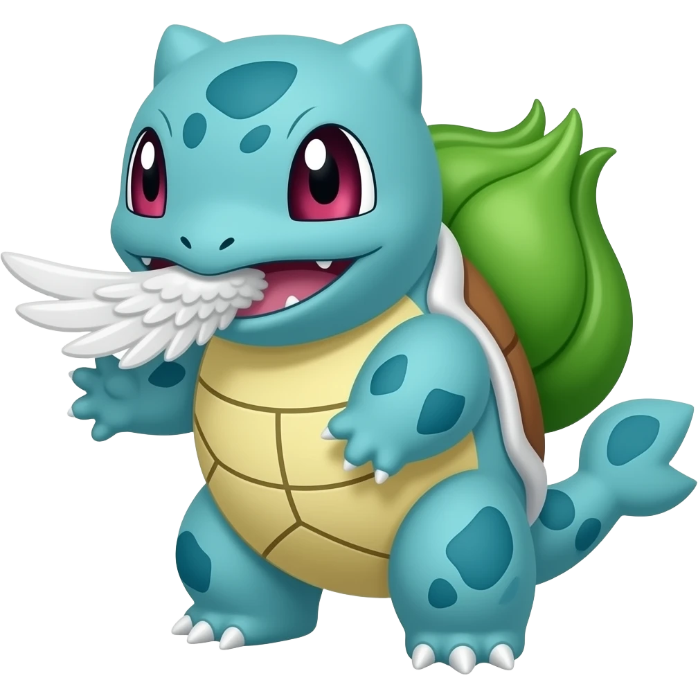 Bulbasaur eating wings emoji