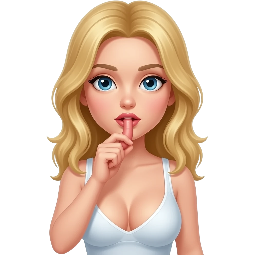 Blonde girl big boobs suck dick emoji