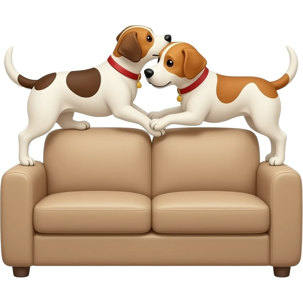 2 chien qui de monte dessus emoji