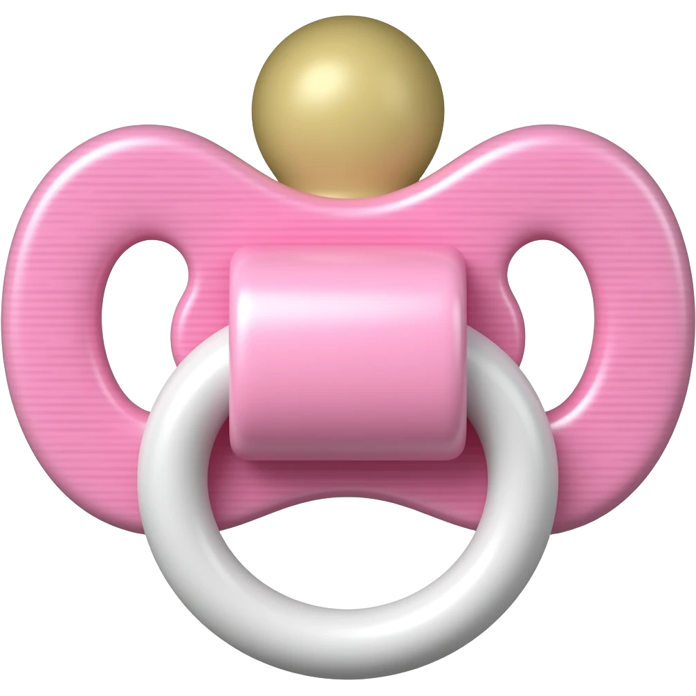pink realistic pacifier emoji