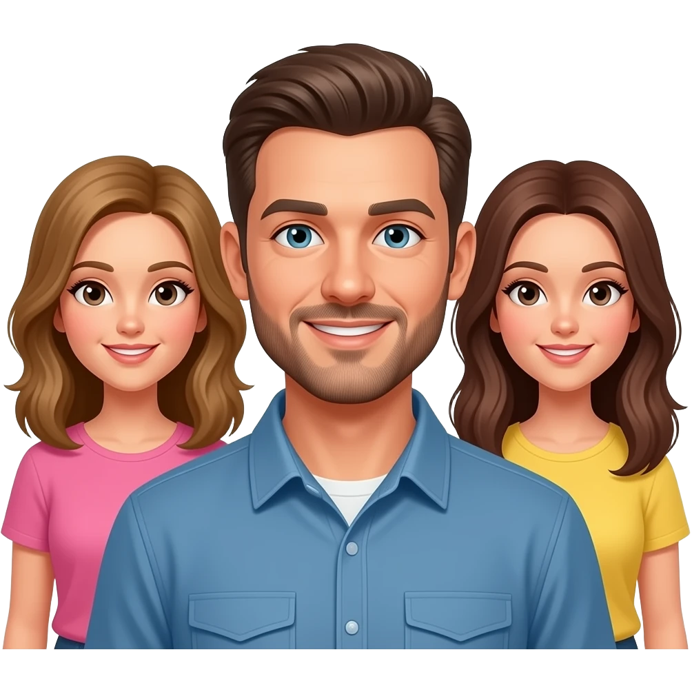 3 donne 1 uomo emoji