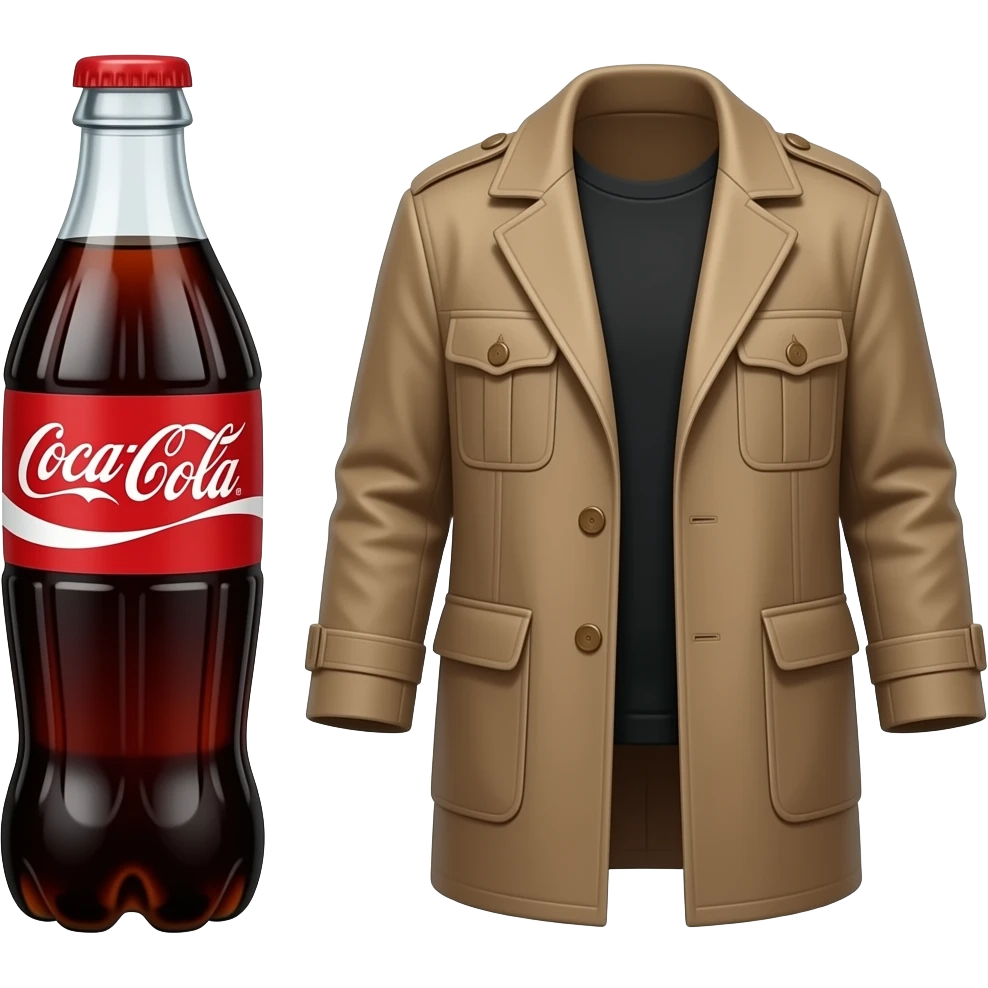 Diet coke and coat emoji