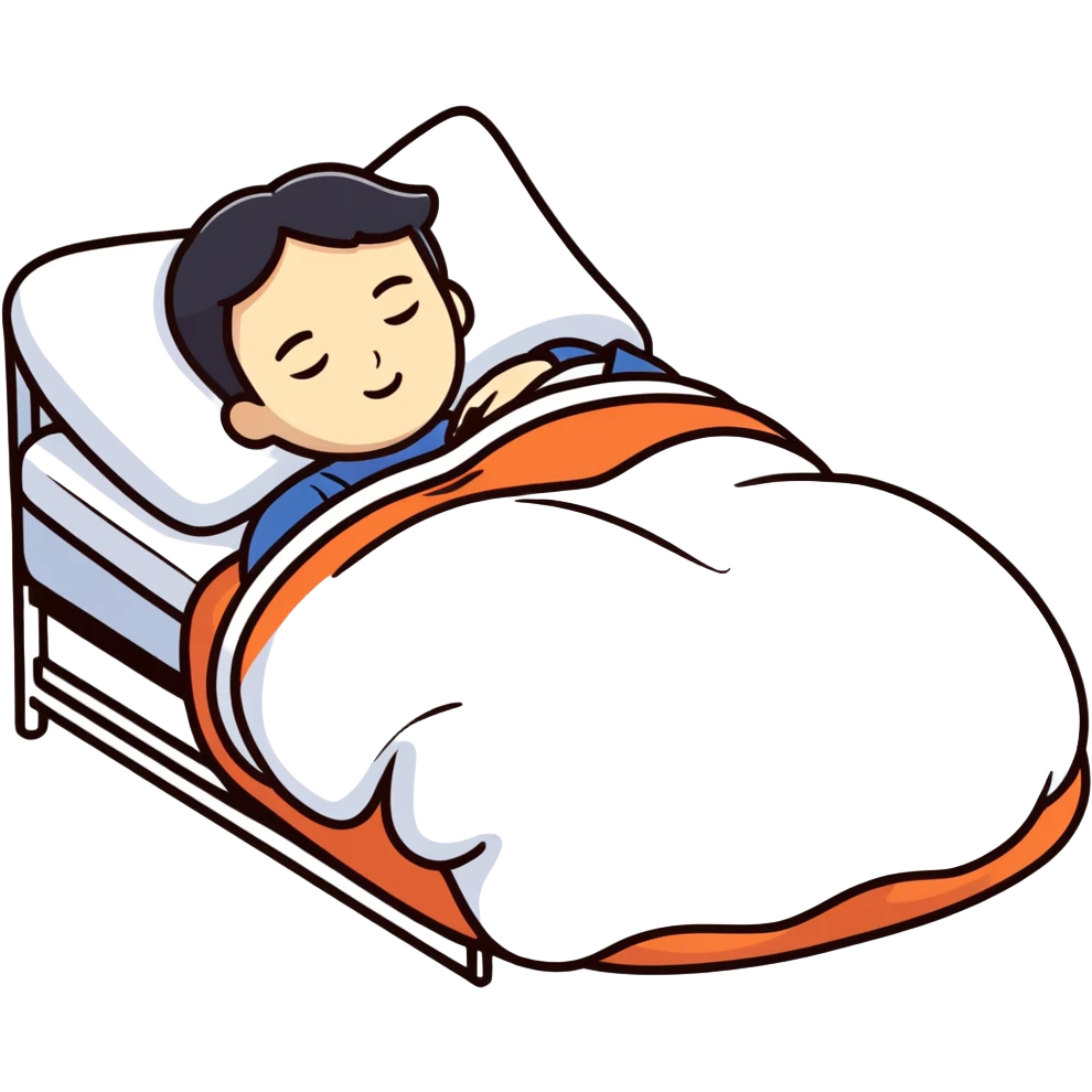 Doc sleeping wirh colcha emoji