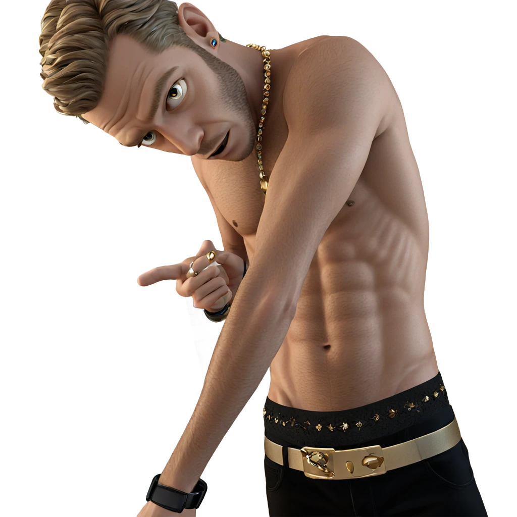 bare and adorned male portrait emoji