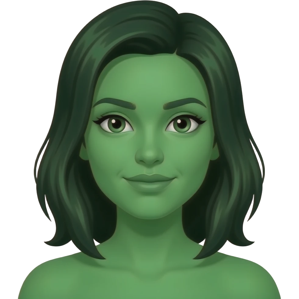 Женщина зеленого цвета emoji
