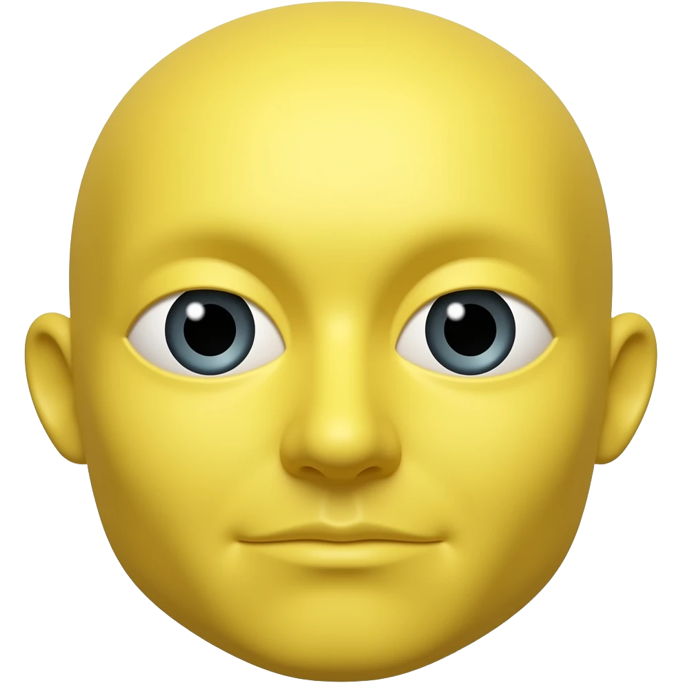 Yellow emoji without a mouth with eyes 😶 emoji