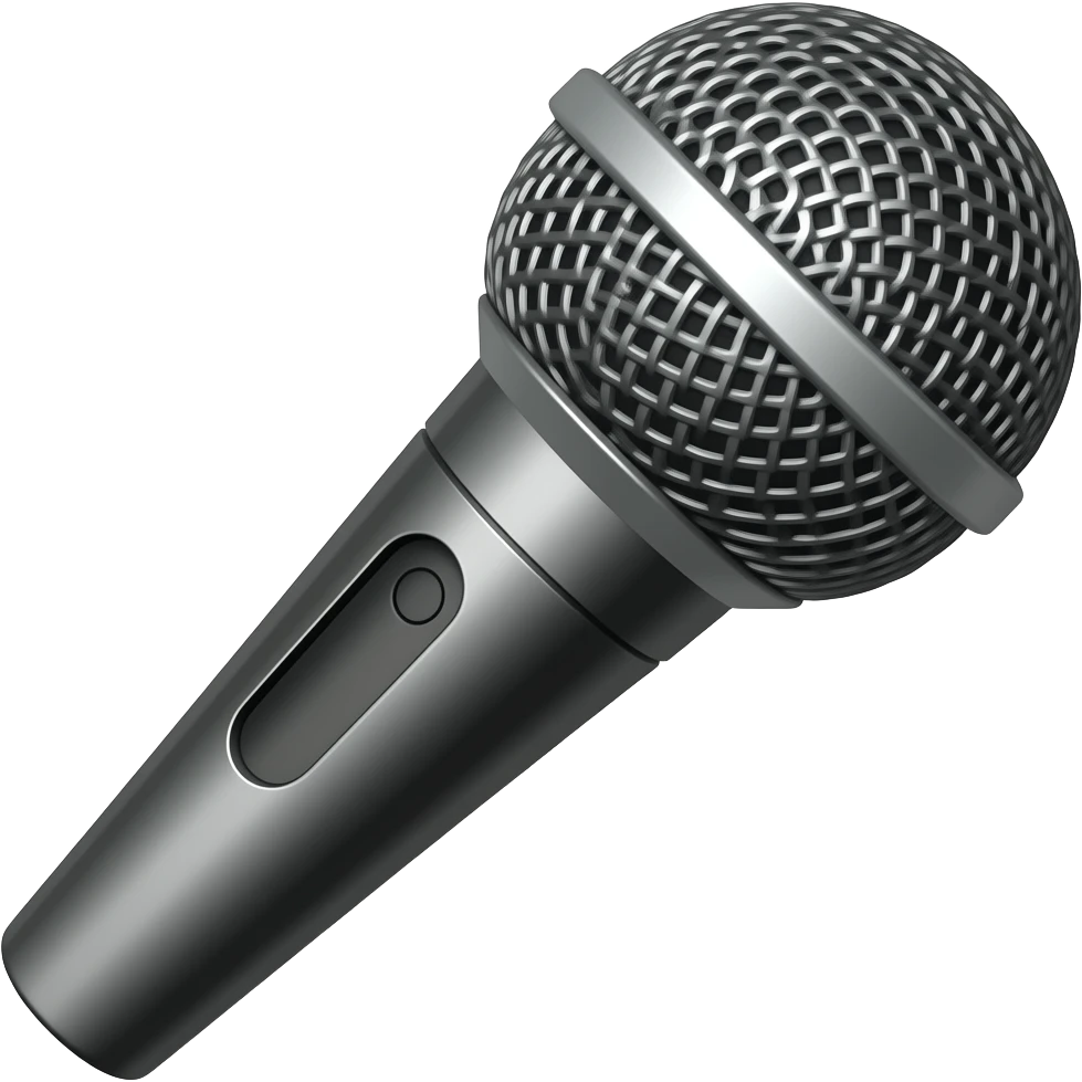 Galaxy microphone with imprints emoji