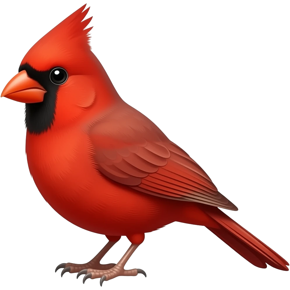 Red cardinal emoji