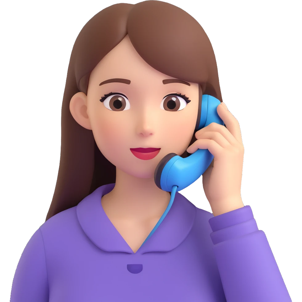 girl talking on phone bedroom background, close up pose emoji