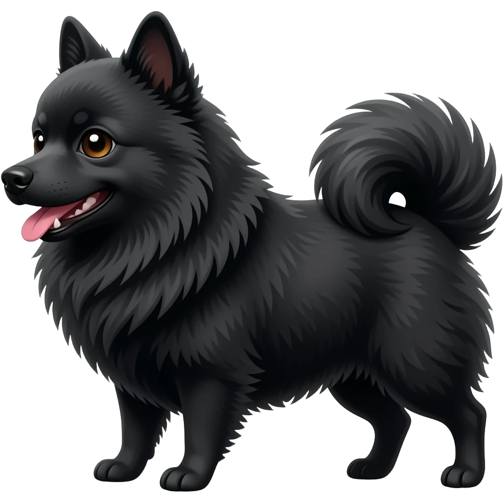 Black spitz emoji