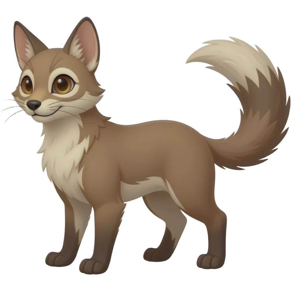 animal-vernid-grem2-creature with tapered tufted ears, and a long tufted tail emoji