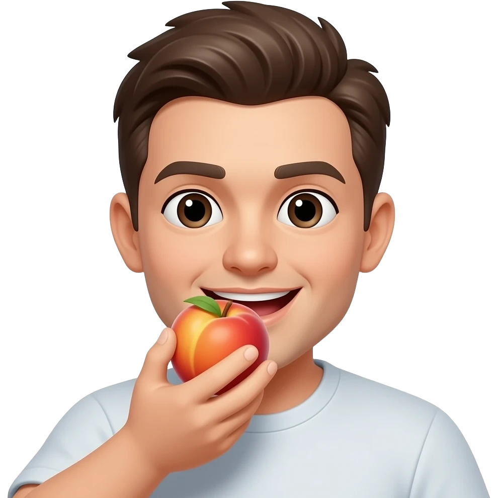 Eating peach emoji