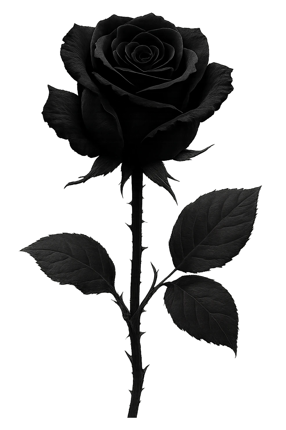 goth black white rose , remove background  emoji