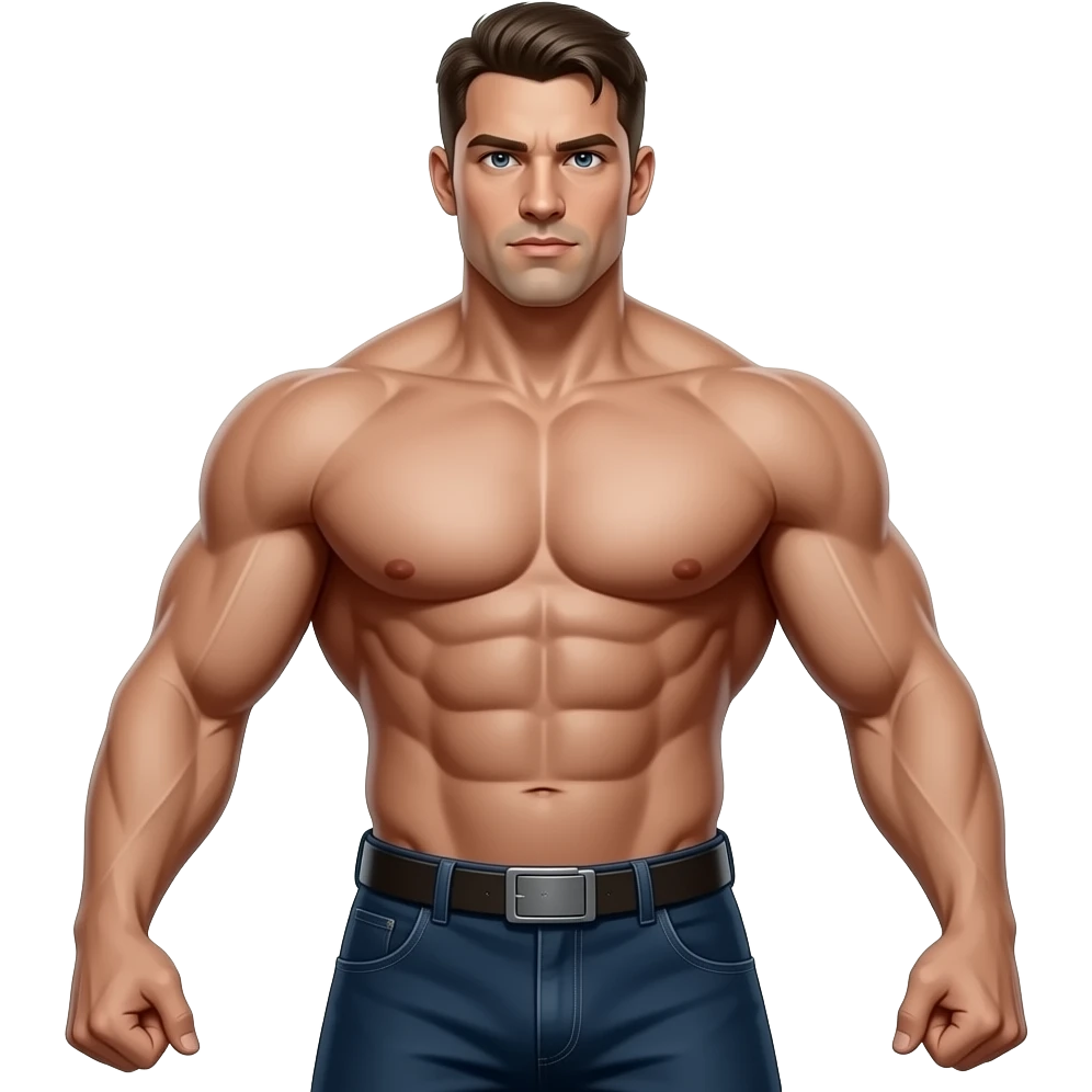Muscular thor of avengers full body realistic emoji