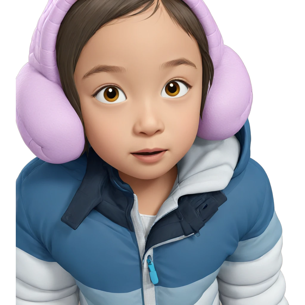 child in winter attire emoji