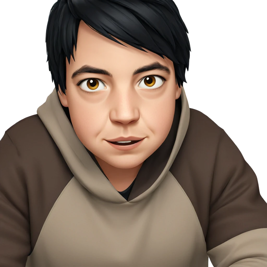 boy with black hair portrait emoji