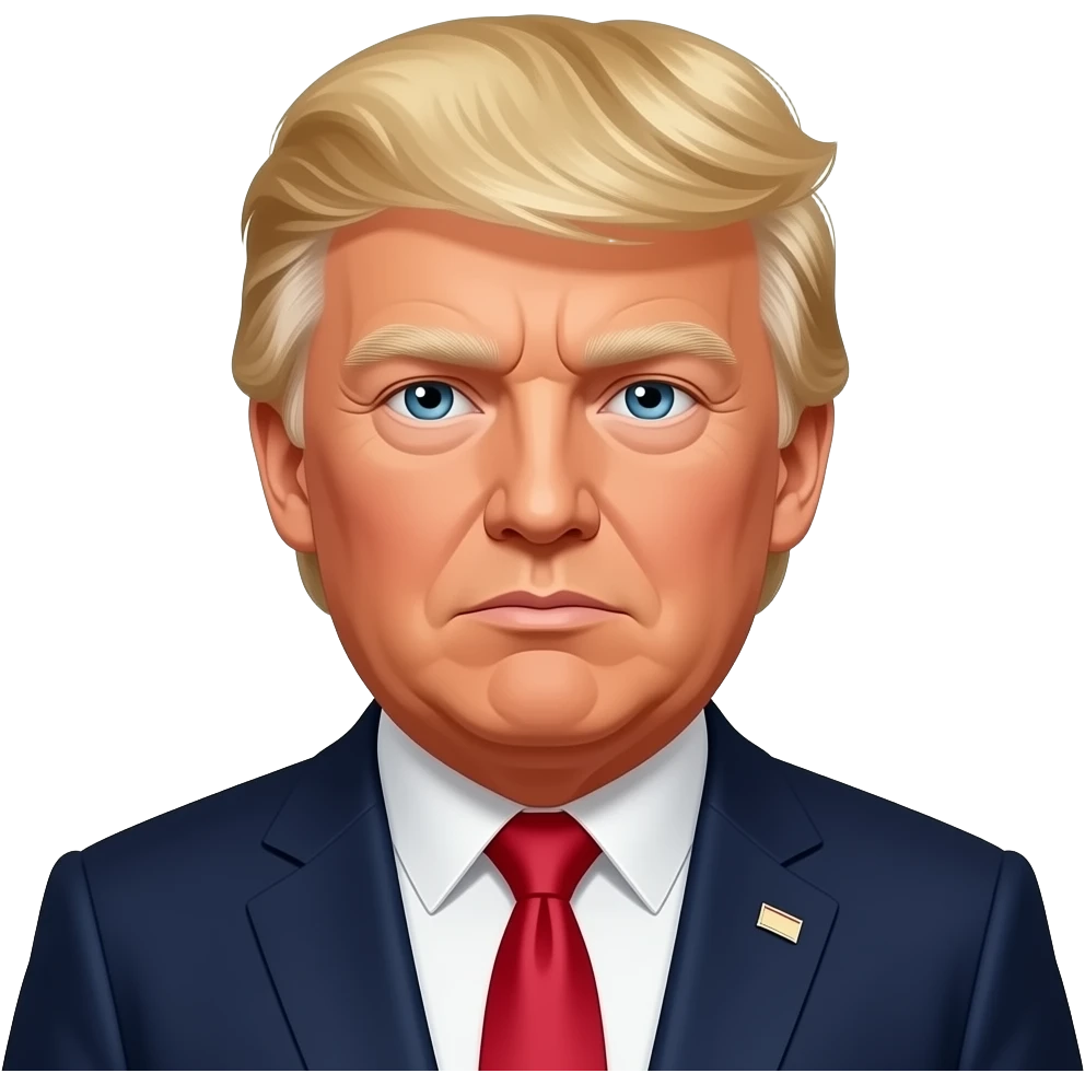 donald trump with white hair emoji