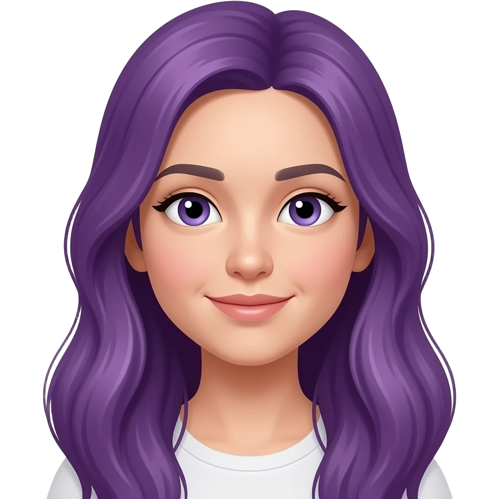 GIRL WITH LONG PURPLE HAIR ON EASTERN emoji