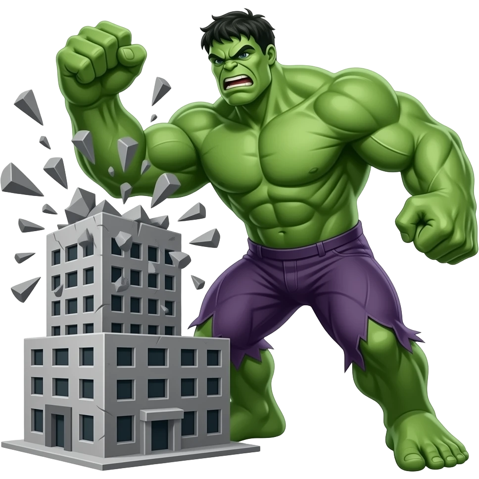Hulk smash emoji