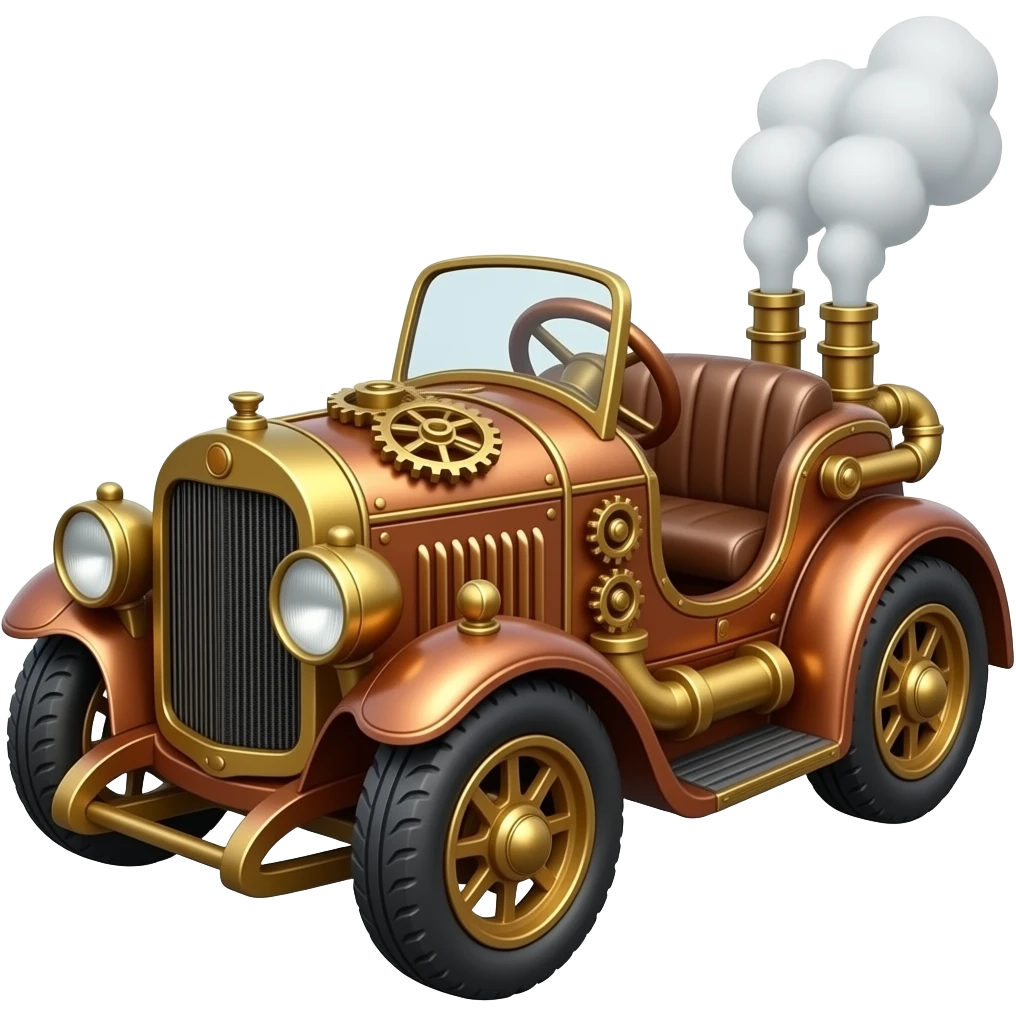 retro steampunk car emoji