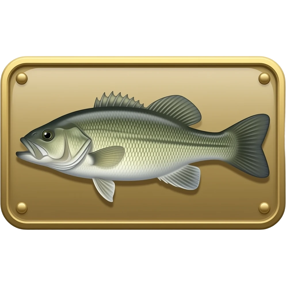 Largemouth Bass on a plaque emoji