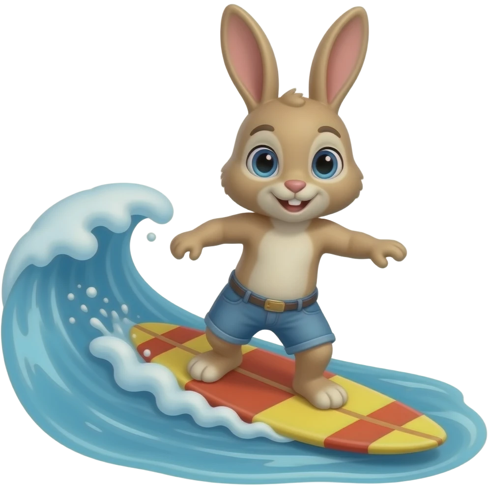 this RABBIT衝浪 emoji