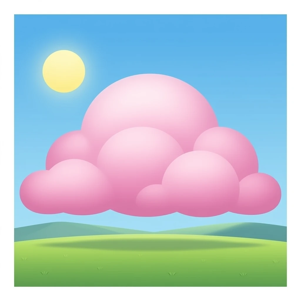 Nube rosada emoji