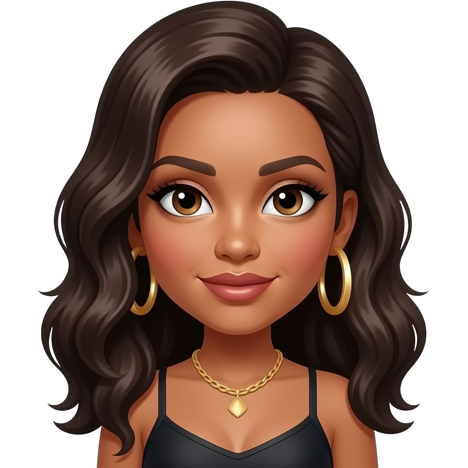 Diva baddie with beauty emoji
